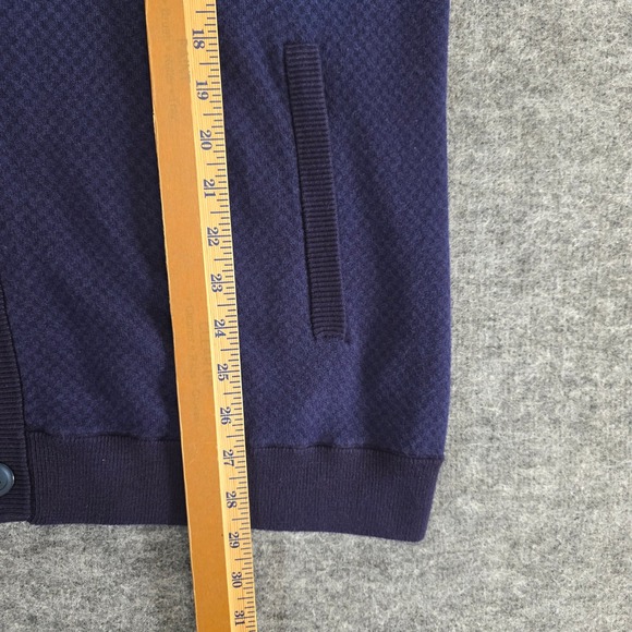 Robert Graham Cardigan Men XL Blue Fade Diamond Knit Button Down Grandpa Sweater - Picture 11 of 14